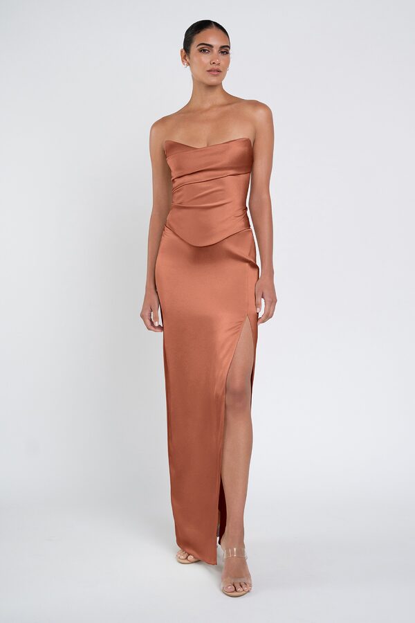 Amaya Canyon Sunset by Jenny Yoo Amaya Pink Luxe Satin Bridesmaid Dress by Jenny Yoo