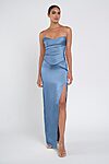 Amaya Blue Luxe Satin Bridesmaid Dress by Jenny Yoo