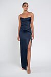Amaya Navy Luxe Satin Bridesmaid Dress by Jenny Yoo