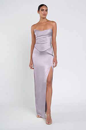 Amaya Purple Luxe Satin Bridesmaid Dress by Jenny Yoo