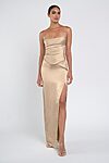 Amaya Neutral Luxe Satin Bridesmaid Dress by Jenny Yoo