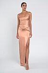 Amaya Orange Luxe Satin Bridesmaid Dress by Jenny Yoo