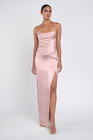 Amaya Pink Luxe Satin Bridesmaid Dress by Jenny Yoo