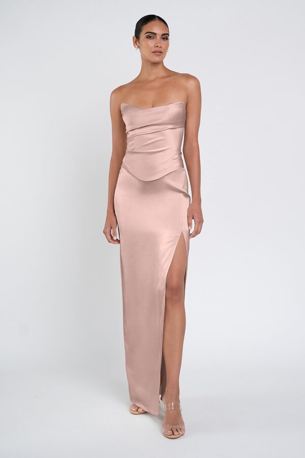 Amaya Soft Blush by Jenny Yoo Amaya Pink Luxe Satin Bridesmaid Dress by Jenny Yoo