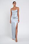 Amaya Blue Luxe Satin Bridesmaid Dress by Jenny Yoo