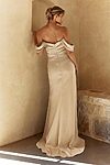 Ellie bridesmaid dress by Tania Olsen in Champagne, back view