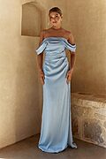 Ellie bridesmaid dress by Tania Olsen in Pale Blue, front view