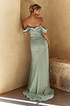 Ellie bridesmaid dress by Tania Olsen in Sage, back view