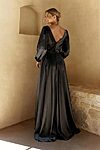 Elora Long Sleeve Satin Black Bridesmaid Dress by Tania Olsen