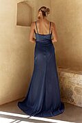 Essie Navy Bridesmaid Dress by Tania Olsen, back view