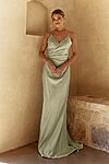 Essie bridesmaid dress by Tania Olsen in Sage, front view