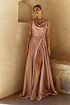 Evone Nougat Bridesmaid Dress by Tania Olsen - Front View