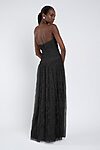 black Gladys bridesmaid dress by Jenny Yoo, light taffeta gown, back view
