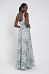 enchanted floral serenity blue Lilly bridesmaid dress by Jenny Yoo, embroidered gown, back view