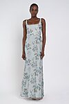 enchanted floral serenity blue Lilly bridesmaid dress by Jenny Yoo, embroidered gown, front view