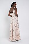 enchanted floral soft blush Lilly bridesmaid dress by Jenny Yoo, embroidered gown, back view