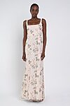 enchanted floral soft blush Lilly bridesmaid dress by Jenny Yoo, embroidered gown, front view