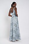enchanted floral whisper blue Lilly bridesmaid dress by Jenny Yoo, embroidered gown, back view