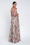 enchanted floral vintage iris Lilly maternity bridesmaid dress by Jenny Yoo, embroidered tulle gown, back view
