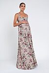 enchanted floral vintage iris Lilly maternity bridesmaid dress by Jenny Yoo, embroidered tulle gown, front view