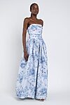 peony garden whisper multi Scarlet Print bridesmaid dress by Jenny Yoo, light taffeta gown, front view