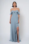 Salma bridesmaid dress in Bluebell front view