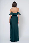 Salma bridesmaid dress in Caspian Sea back view