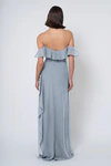 Salma bridesmaid dress in Chambray back view