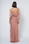 Salma bridesmaid dress in Clay back view