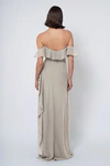 Salma bridesmaid dress in Earl Grey back view