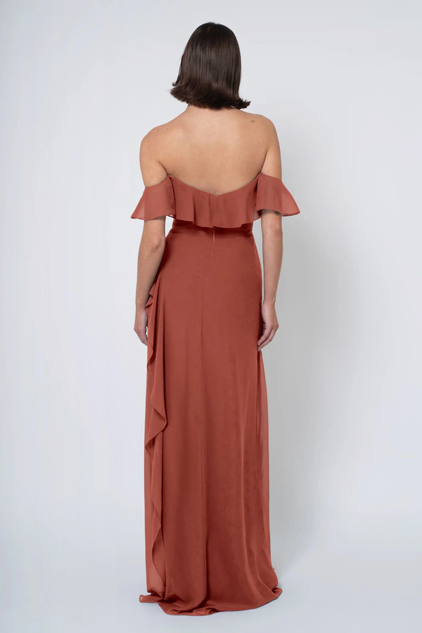 Salma English Rose back Salma bridesmaid dress in English Rose back view
