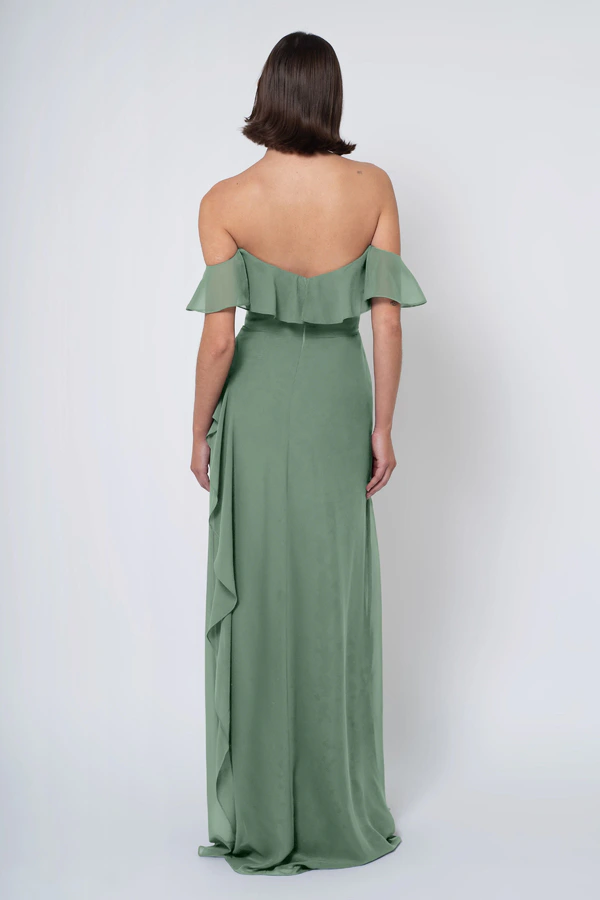 Salma Eucalyptus back Salma bridesmaid dress in Eucalyptus back view