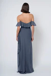 Salma bridesmaid dress in Evening Blue back view