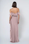 Salma bridesmaid dress in Fig back view