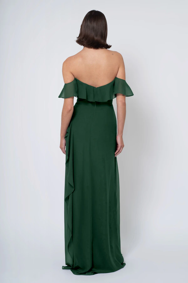 Salma Forrest back Salma bridesmaid dress in Forrest back view
