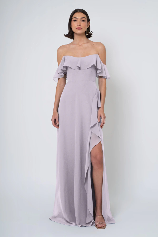 Salma Lilac Mist front Salma bridesmaid dress in Lilac Mist front view