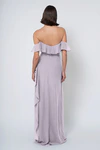 Salma bridesmaid dress in Lilac Mist back view