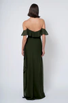 Salma bridesmaid dress in Loden back view
