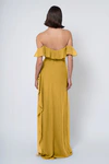 Salma bridesmaid dress in Marigold back view