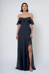Salma bridesmaid dress in Navy front view