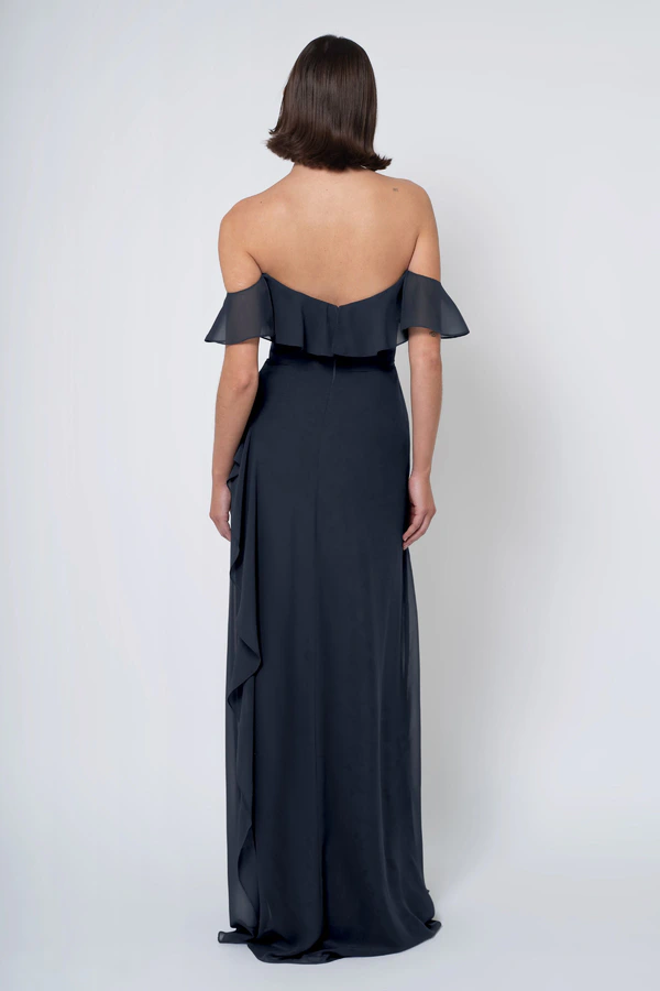 Salma Navy back Salma bridesmaid dress in Navy back view