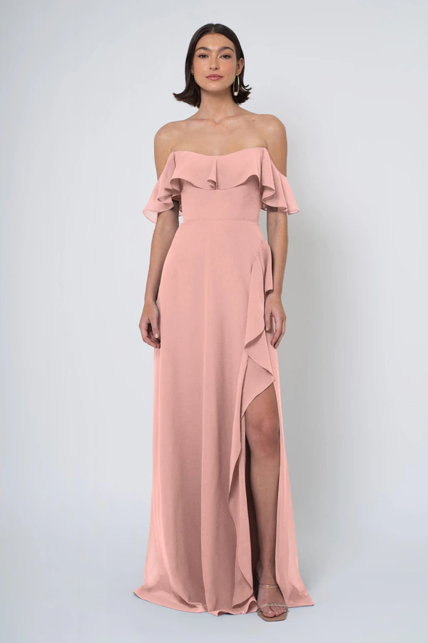 Salma Rosewater front Salma bridesmaid dress in Rosewater front view