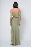 Salma bridesmaid dress in Sage back view