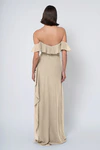 Salma bridesmaid dress in Sand Dune back view