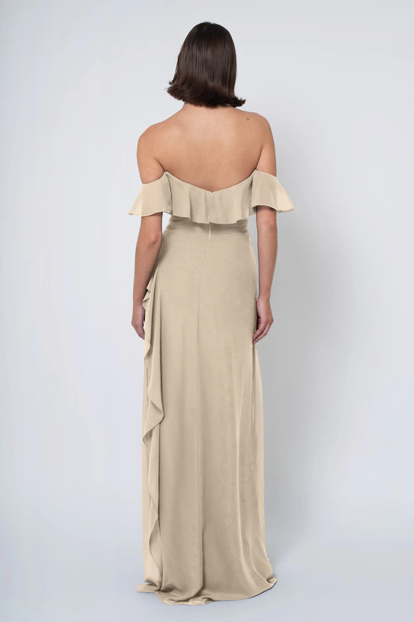 Salma Sand Dune back Salma bridesmaid dress in Sand Dune back view