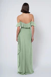 Salma bridesmaid dress in Sea Glass back view