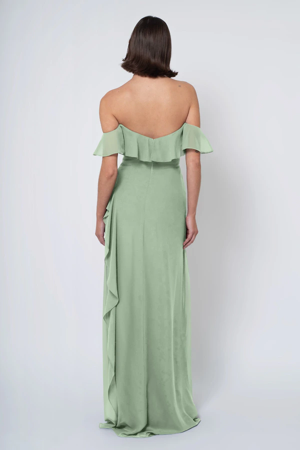 Salma Sea Glass back Salma bridesmaid dress in Sea Glass back view
