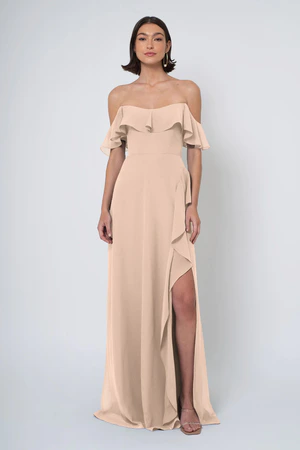 Salma bridesmaid dress in Soft Blush front view