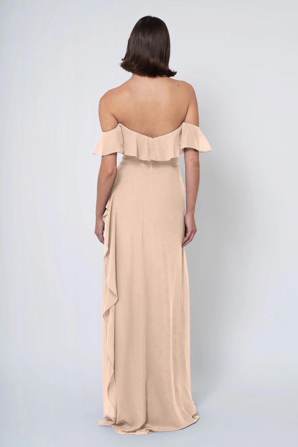 Salma Soft Blush back Salma bridesmaid dress in Soft Blush back view