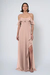 Salma bridesmaid dress in Whipped Apricot front view